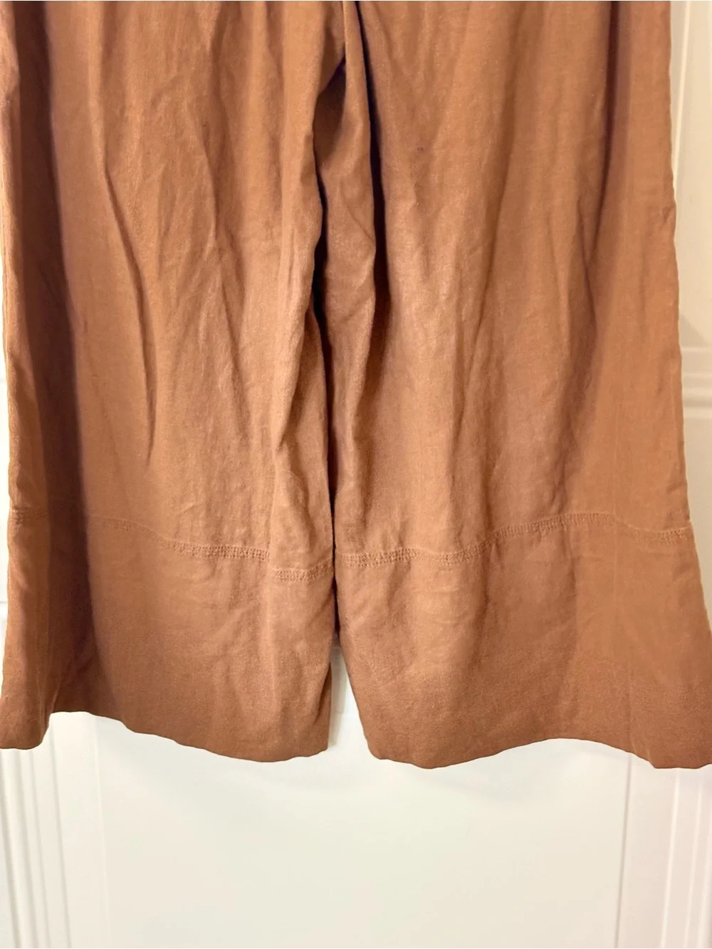 NWT BANANA REPUBLIC Brown Wide-Leg Linen Blend Cropped Pants SZ S $80